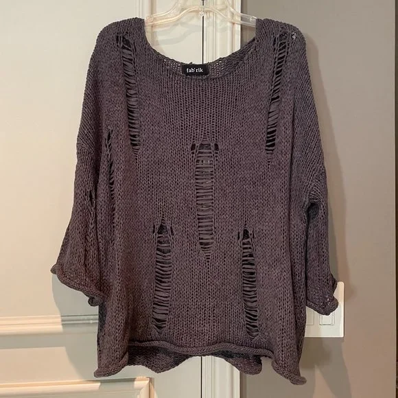 fab'rik Distressed Sweater - Picture 1 of 2